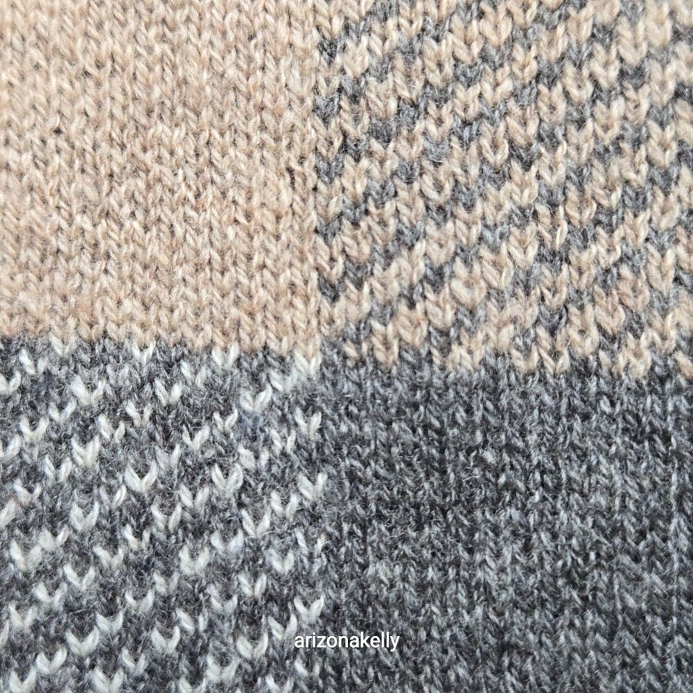 NWT Merino & Cashmere Knit Scarf Grey, Black & Tan Alashan Claudia Nichole - Picture 7 of 12